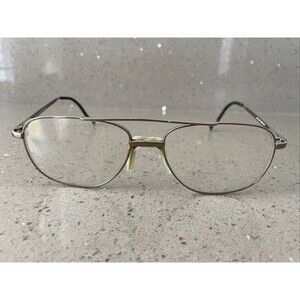 Marchon M151 033 Eyeglasses Frames Only Aviator 59-17-145 Silver metal full rim